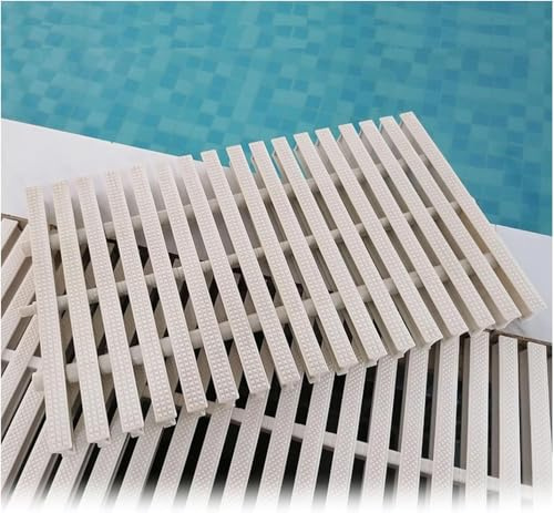 ZCBYBT Grille de Piscine antidérapante en ABS, Design Durable, Drainage Facile à Nettoyer pour terrasse/Balcon/Sauna,30x 100cm