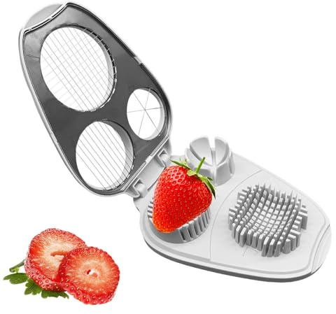 Set affettauova – Lame affilate in acciaio inossidabile, struttura leggera in ABS, design semplice, cucina multifunzionale | Tagliauova per la preparazione di frutta, verdura, funghi, burro e