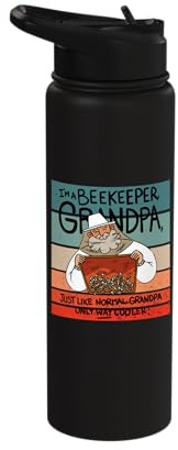 Beekeeper Grandpa Cool Grandpa Honey Harvester Bee Guard Stainless Steel Insulated Water Bottle