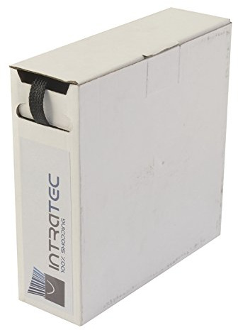 Kabelslang Tygslang i dispenserbox, svart, diameter 3,0-9,0 mm, längd 15 m för flexibel kabelsortering och kabelskydd