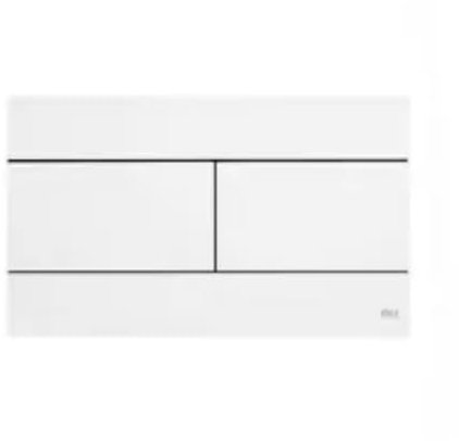 Placca dual cassetta incasso doppio scarico slim bianca 659041 Oli