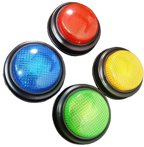 KIXZSAZ Pulsanti audio registrabili per bambini Giocattolo divertente ed educativo per l'apprendimento domestico Cicalini per giochi a quiz con audio