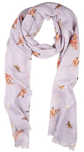 Wrendale Designs by Hannah Dale - Flutterly Fabulous Lightweight Cow Scarf - 70cm by 190cm