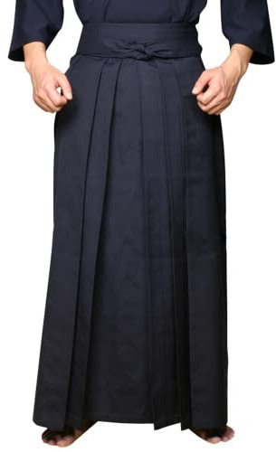 Japan Kendo Aikido Hapkido Martial Arts Clothing Sportswear Hakama for Mens Women Traditional Clothing (Dark Blue, S-165cm)