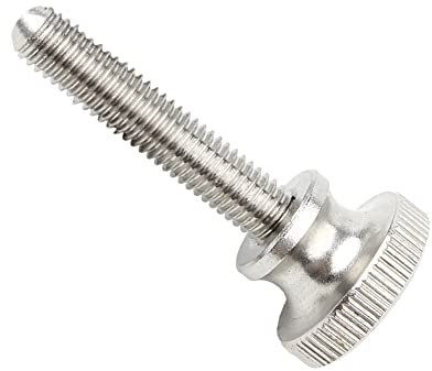 Runxingfu Plat Pouce Écrou Boulon - Moleté Vis a Oreilles Acier Inoxydable Boulons Rond Poignée Écrou Boutons Boulons M5 M6