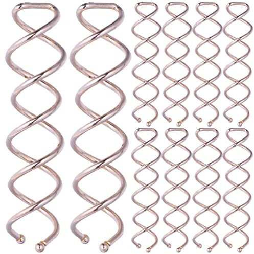 FRCOLOR 20 Stück Dekorationswerkzeuge Braune Haarspangen Schwarze Haarspangen Spiralnadeln Spiralnadeln Haarspirale Für Haare Damen Haarschraube Haartrockner Schraubklemme