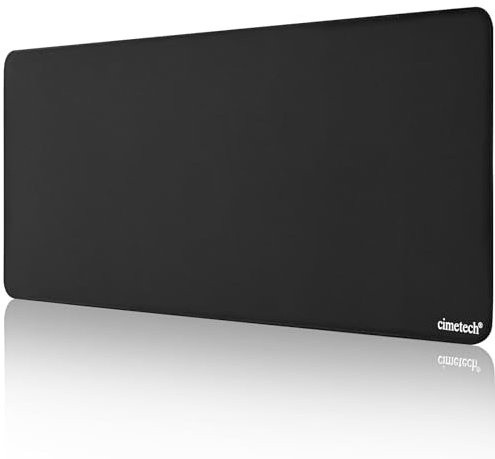 cimetech Gaming Mouse Pad 800 * 300 * 3 MM, Extended Large Mouse Mat Computer Keyboard Desk Pad with Anti-Slip Rubber Base Comfortable Waterproof Soft Cloth, Improved Precision and Speed - Black