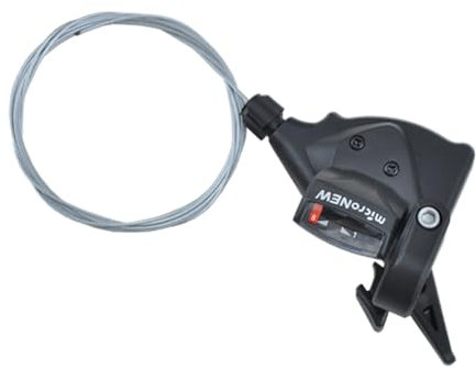 Micronew Fahrrad-Schalthebel für Mountainbike, 3 x 7/8/9/10/11 Gänge, linker und rechter Daumenschalthebel Kombination mit optischer Ganganzeige (R8S)