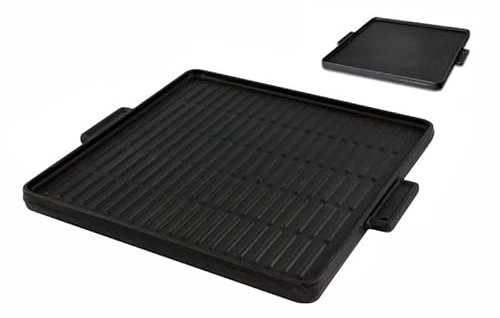 ILSA Plaque de cuisson, fonte émaillée, double face, 30 x 30 cm