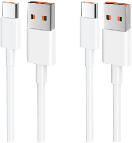 ZLONXUN 2-Pack 120W Cable USB C (Compatible avec 33W/67W) Pour Xiaomi Redmi Note 14/13/12/11s/11/13 Pro/8 9 Pro 9T; Xiaomi mi 13/14/12T/11T Pro/11 Lite/10T/10/12, POCO X6/X5/C65/M5/X4.(1,5M)