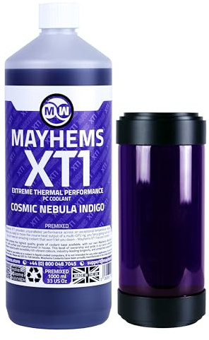 Mayhems - XT1 förblandad PC kylvätska - datorvattenkylningsvätska - flytande kylning, termisk prestanda serie, 1 liter, cosmic nebula indigo