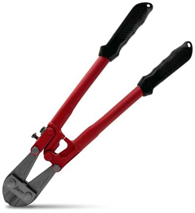 HOUSERAN Cortador de pernos de 14 pulgadas, cortador de pernos con mango cómodo, cortador de pernos resistente para vallas, alambre de acero, cadenas, tornillos, cerraduras y remaches