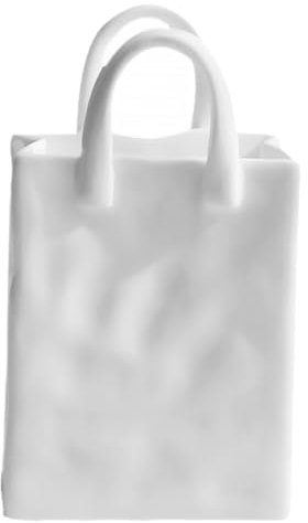 Mipcase Vaso a Bocca Larga in Ceramica Decorativo, Portapenne Da Borsa Compatto e Leggero, Contenitore Per Penne e Piccoli Fiori, Centrotavola Pratico Per Casa e Ufficio