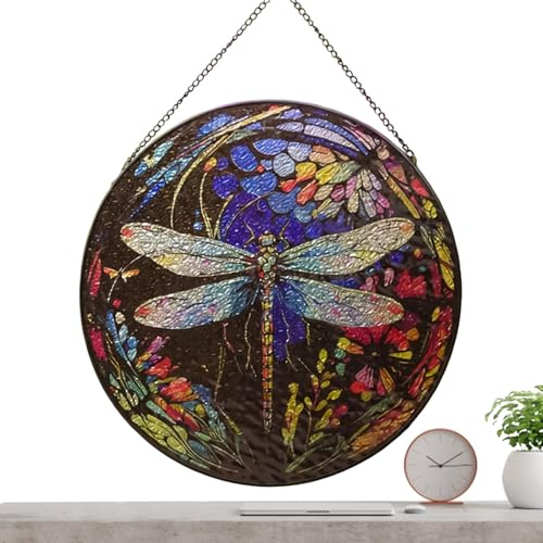 Atrapasol De De Vidriera | 20 Cm Decoración En Vidrio De Colores para Dormitorio | Decoración para Ventana Colgable - para Salón Dormitorio Estudio Oficina Pared Puerta Porche Jardín Patio Balcón