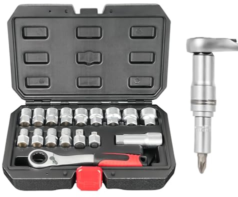 Set di chiavi a cricchetto – Set di attrezzi meccanici, attrezzature di riparazione professionali | Utensili di precisione/manutenzione dell'attrezzatura motore/installazione sanitaria, scenario di