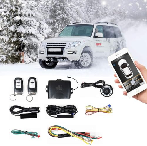 Universal Remote Starter Kits for Car PKE Passive Keyless Entry Push Button for Car Car Alarm System Remote Key or App Control Thanksgiving, for Man