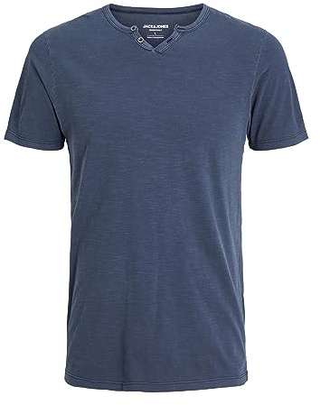 JACK & JONES Jjesplit Neck Tee SS Noos T-Shirt, Navy Blazer, L (Lot de 1) Homme
