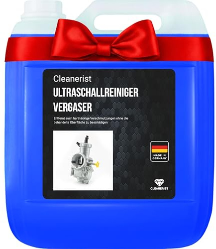 Cleanerist | Detergente ultrasuoni 10L – Concentrato per officina, carburatori, motori, freni, alberi, pompe, iniettori – per la pulizia auto contro sporco, olio e grasso