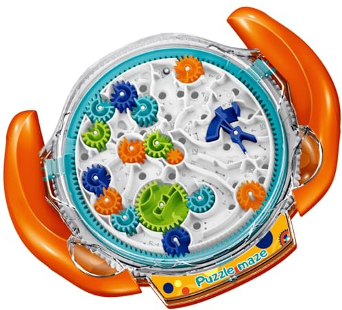 JRD&BS WINL The Ultimate Mind Puzzles for Ages 8-10 Challenge 3D Maze Game Brain Teaser Puzzles Toys for Children Teens and Adult Fun Travel Game for Kids Toys Labyrinth Game Marble Maze (Orange)
