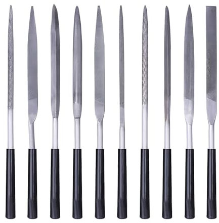 10Pcs Needle File Set Steel Metal File Needle File Set Metal Needle File File Repair Tool for Wood Working and Metal Working