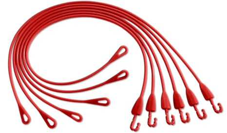 3 Pagen® Rouladenklammern zum Binden von Fleisch- & Kohlrouladen – Wiederverwendbare Rouladenbinder erleichtern die Arbeit – spülmaschinenfest und 100% lebensmittelecht – 6er Set aus Silikon in rot