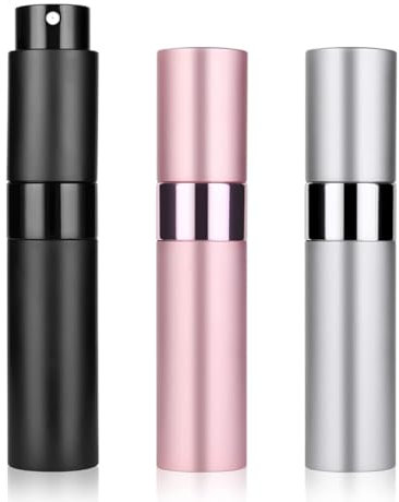 3 Pezzi 8 ml Mini Bottiglia di Profumo, Portable Nebulizzatore Profumo Anti-Perdite, Bottiglie Porta Profumo Spray, per Viaggiare, Festa, Vita Quotidiana