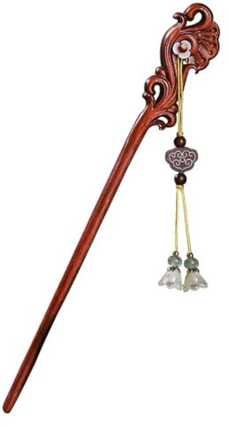 épingles à cheveux chinoises pour femmes， Accessoires for cheveux Hanfu en bois de santal violet de séquoia, style ancien, épingle à cheveux simple, style chinois