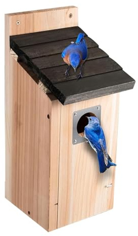 Bird Houses Outdoor Shelters, Outdoor Bird Shelter, Waterproof Wooden Shelter Decorative for Patio Garden Tree Window Balcony Indoor Home