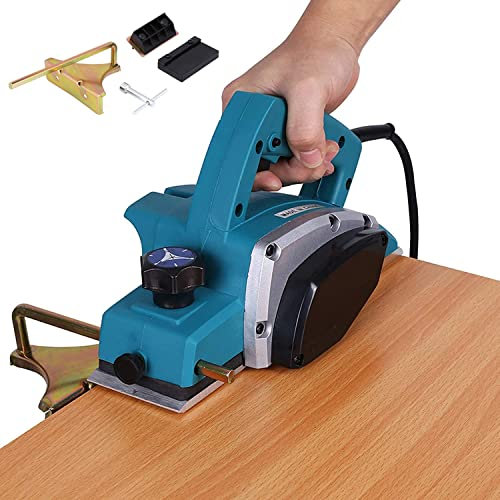 Cepillo el¨¦ctrico para madera, cepillo port¨¢til para pulido de madera, tipo manual, enchufe universal de 220 V para Reino Unido, herramienta el¨¦ctrica ajustable para trabajar la madera