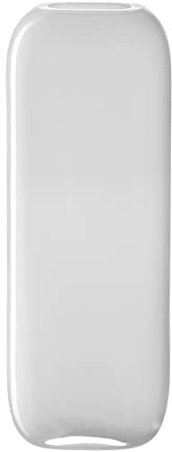 Leonardo Milano, Blumenvase aus weiß gefärbtem Glas, handgefertigte Glasvase in modernem Design, Höhe: 27 cm, Breite 10 cm, 041655