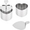 Guowall Dessertringe und Speiseringe, Kuchenringe mit Heber & Stampfer, Edelstah, 2 Speiseringe 7.5 cm, Höhe 5.5 cm, Herz