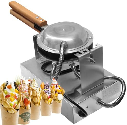 Kommersiell Äggvåffelmaskin Bubble Waffle Puffle Maker Roterad Non-stick Professional 1400W Kök I Hongkongstil