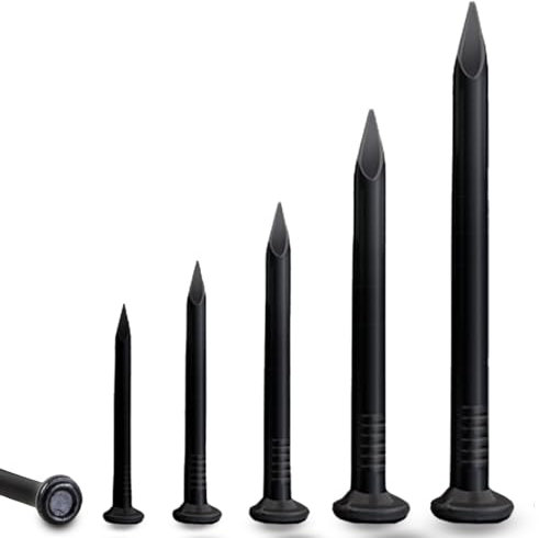 SHUNCHG 100 Stück 20mm Stahlnägel Nägel für Betonwände Holzarbeiten Ziegelstein,Bildernägel Nails Verzinkt Kohlenstoffstahl Schwarz Universeller Einsatz im Innen- und Außenbereich