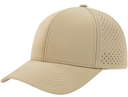 BOTVELA Baseballkeps för män laserskuret nät snapback-keps, Khaki, one size