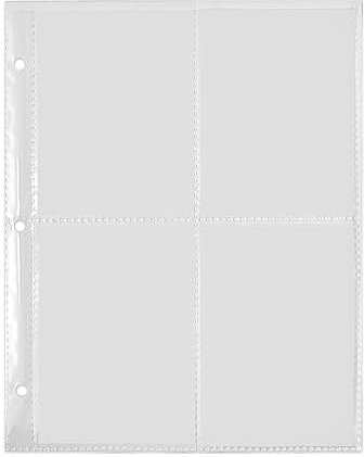 CZAKOMIX 80 Toploader, Utilisables des Deux Côtés, Album Carte, 640 Pochette Plastique, 19,5 * 15,5cm,pour 3 Classeurs À Anneaux,pour Cartes À Collectionner, Cartes Postales, Photos,Carte de Foot