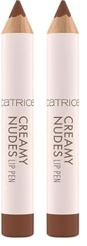 Catrice Creamy Nudes Lip Pen, Lippenkonturstift, Nr. 050, Braun, mit Vitaminen, pflegend, mit Ölen, matt, vegan, ohne Parabene, ohne Mikroplastikpartikel, Nanopartikel frei, 2er Pack (1.2g)