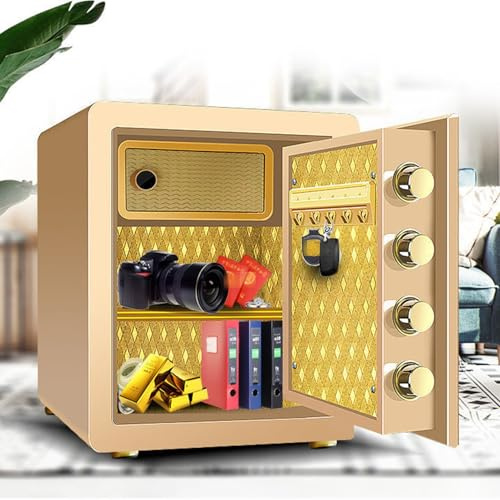 Caja fuerte para el hogar con huella dactilar, cajas fuertes con teclado electrónico programable, caja fuerte para hoteles, caja fuerte para guardar objetos de valor, joyas, documentos