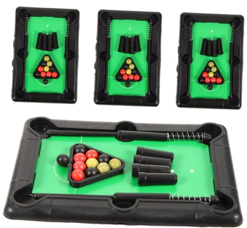 TOYANDONA 4ensemble Mini Billard De Table pour Garçon Fille Petit Jeu De Billard Maison Mini-Billard De Table Educatif
