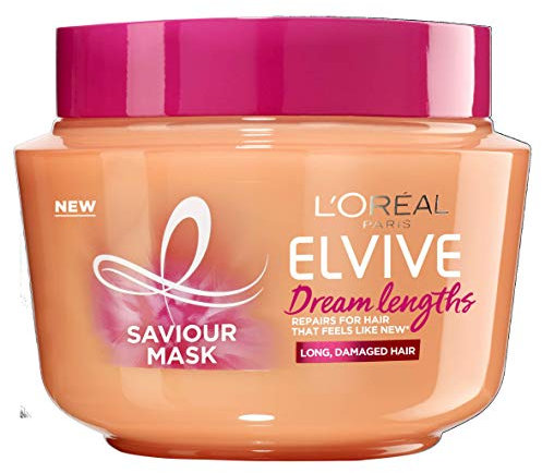 L'Oreal Paris Elvive Dream Lengths Hair Mask, Nourishing & Strengthening Treatment, Enriched with Castor Oil, For Long, Damaged Hair 300ml