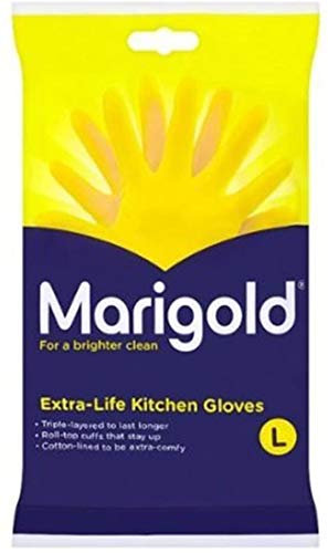 Marigold 3 x Extra Life Kitchen Gloves - 3 x Large