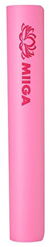 MIIGA Premium Yogamatte aus Naturkautschuk Gymnastikmatte Fitnessmatte für Yoga Pilates Meditation Fitness Dehnübungen Workout Kraftsport rutschfest schweißresistent flexibel 185 x 68 cm (Rosa)