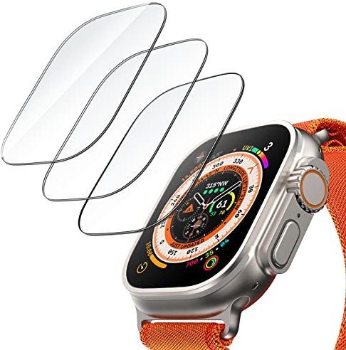 JETech Skärmskydd för Apple Watch Ultra 3/2/1 49mm, 3-Pack | Skydd av Härdat Glas, HD-Klar, Repfri Design, Enkel Installation