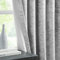 Bujasso Silver Crushed Velvet Pencil Pleat Room Darkening Window Curtain Panels 54 inches Long Microfiber Lining Light Blocking Window Drapes for Living Room Set of 2 Panels W46 x L54 Sliver