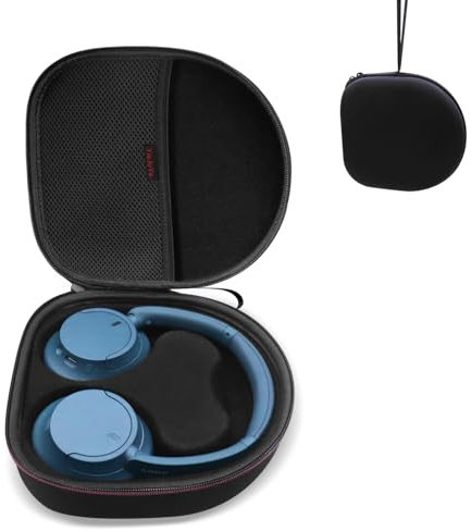 Funda para auriculares Sony WH-CH710 WH-CH720N, JBL Tune 720BT 710BT con cancelación de ruido, inalámbrico, bolsa de viaje con compartimento interior extraíble, color negro