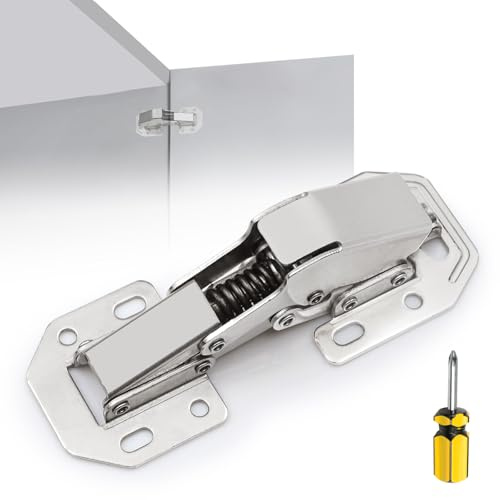 2-Pack Hidden Hinges Soft Close Surface Mount Kitchen Cabinet Hinges, No Pre-drilled for Kitchen Cupboard (2)