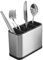 4-Fach Besteckhalter aus rostfreiem Edelstahl mit Anti-Rutsch & Tropfschale - Kompakter Besteckkasten für Küchenschubladen, Organizer für Messer/Gabeln/Löffel und Küchenutensilien cutlery tray
