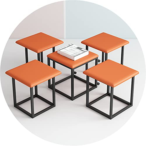 FHDCNTO 5 po en 1 Tabouret de Cube Magique, Tabouret de Table à thé de Salon