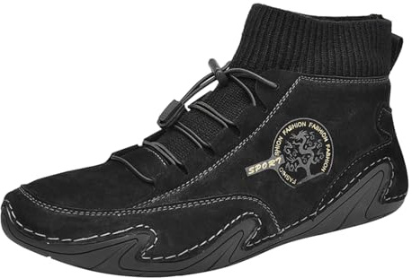 Generiska vandringsskor herr vinter, herr vinterskor varma fodrade snöstövlar vandring vinterstövlar utomhus sneakers halkfria vandringsskor andas sportskor snörning ankelstövlar