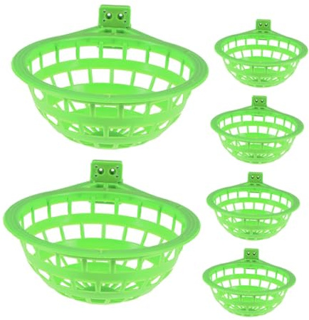 JOINPAYA 6 pièces Lot de Bols Nid pour Pigeons et Oiseaux Bols Plastique Vert pour Éclosion Nidification Confortable pour Pigeons Calopsittes et Petits Perroquets Accessoire Essentiel pour