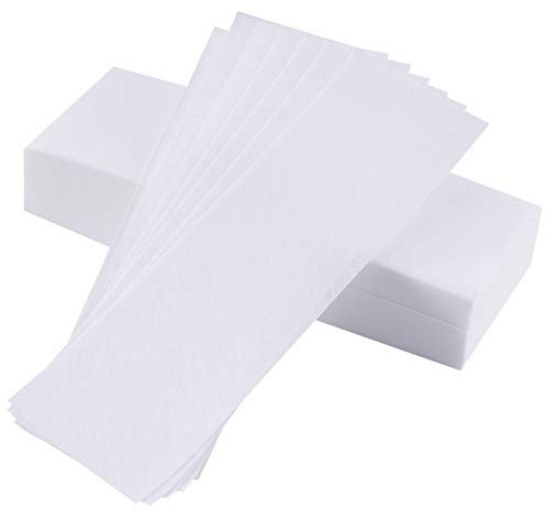 metagio 400 Stück Vliesstreifen in Profiqualität, Vliesstoff Wachsstreifen für Haarentfernung, Wachspatronen, Enthaarung, Sugaring Paste und Waxing, Reißen nicht während der Haarentfernung